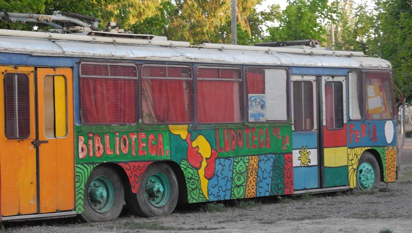 Bibilothèque de rue en Argentine